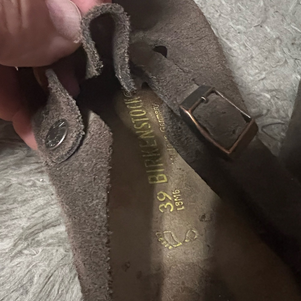 Birkenstock Taupe Suede Sandals - Picture 3 of 4